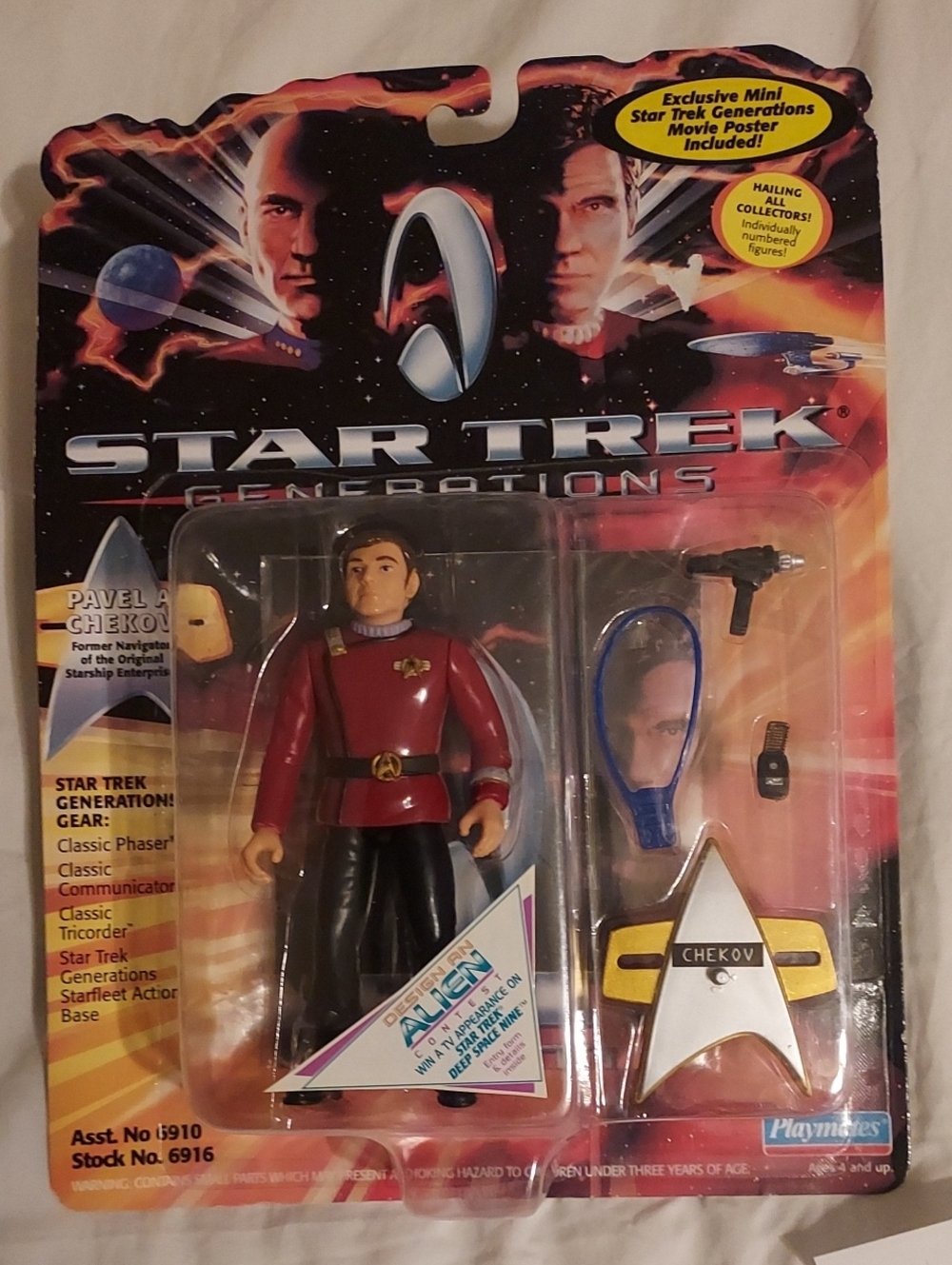 Vintage Star Trek Generations Pavel Chekov Action Figure